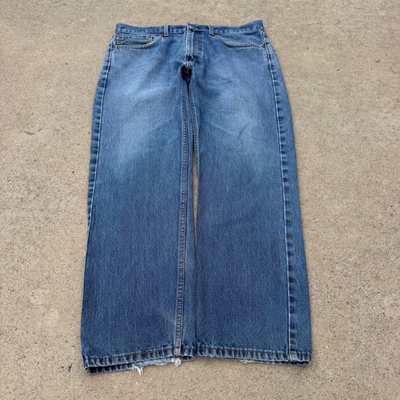Levi's Other - LEVI'S | Mens 505 Jeans 36W x 30L Blue Streetwear Y2K Distressed Denim